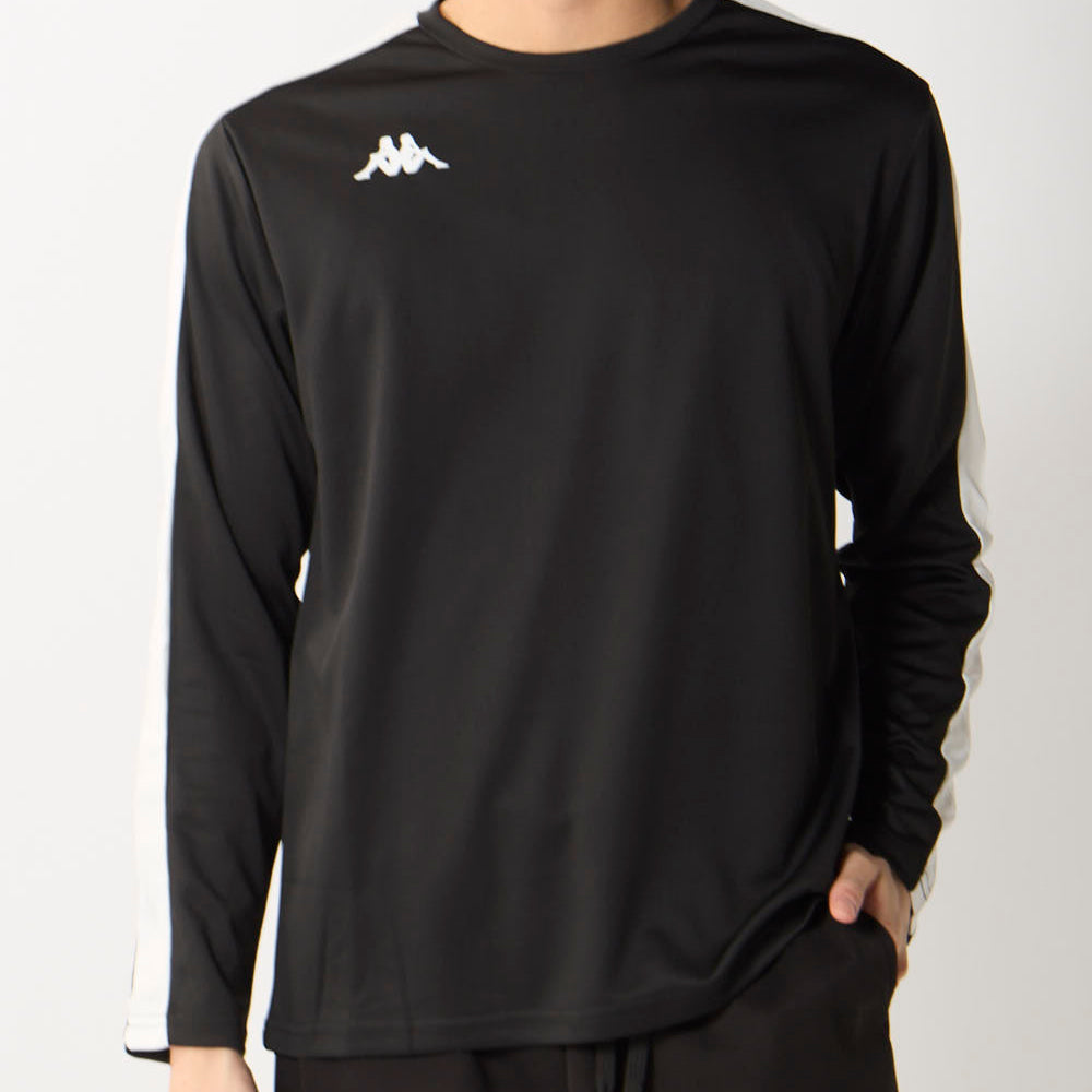 Kappa ユニセックス アクティブメッシュ長袖Tシャツ(216252-BK)