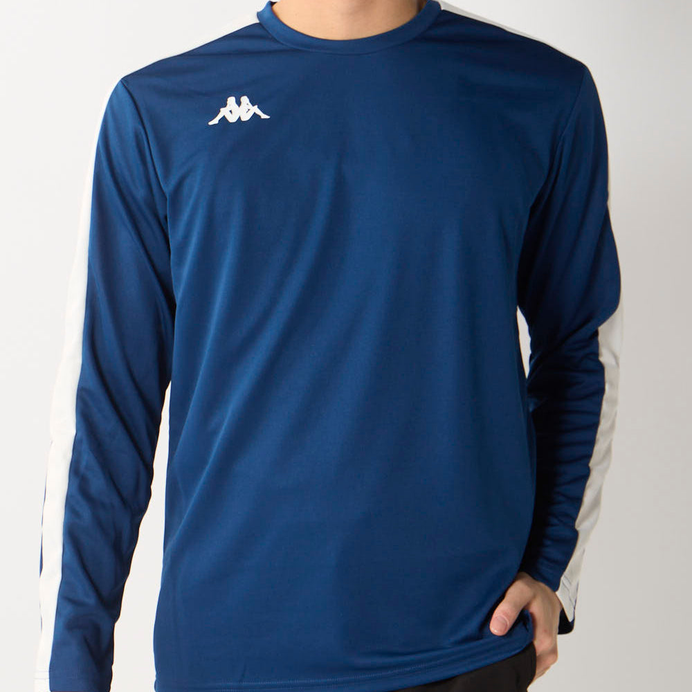 Kappa ユニセックス アクティブメッシュ長袖Tシャツ(216252-NV)