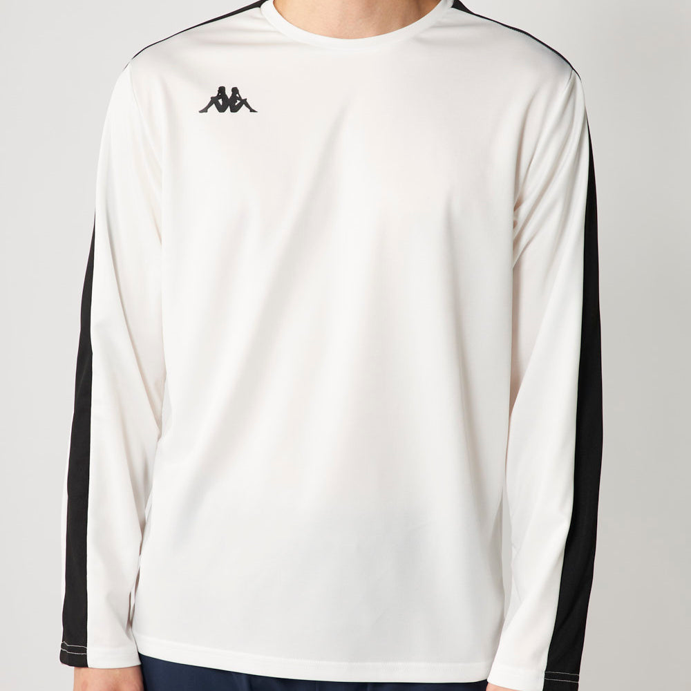Kappa ユニセックス アクティブメッシュ長袖Tシャツ(216252-WT)