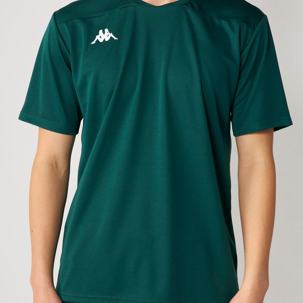 Kappa ユニセックス アクティブメッシュ半袖Tシャツ(216253-GN)