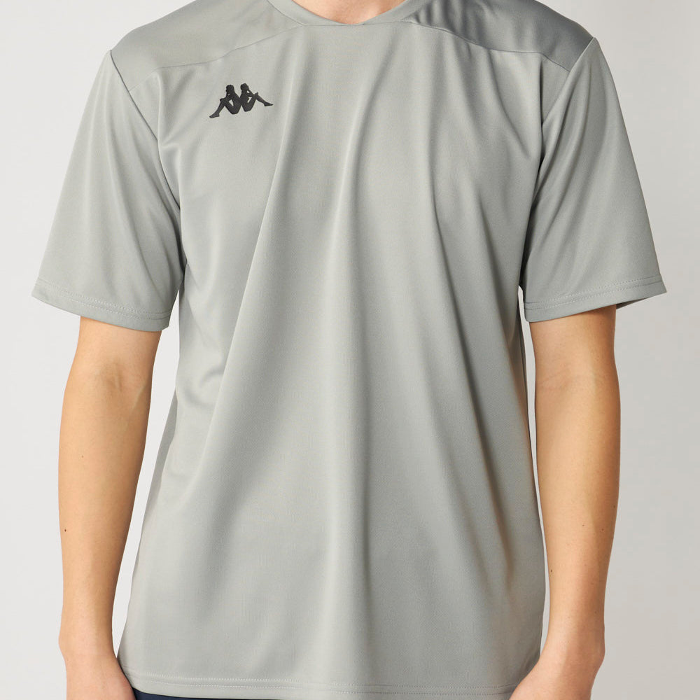 Kappa ユニセックス アクティブメッシュ半袖Tシャツ(216253-GY)