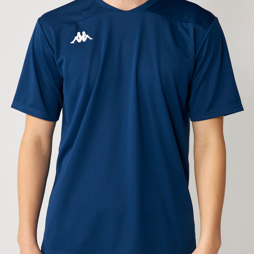 Kappa ユニセックス アクティブメッシュ半袖Tシャツ(216253-NV)