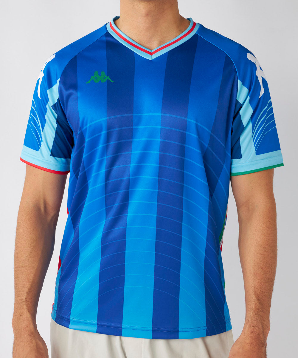 メンズ カラーブロックゲームTシャツ (245212-BL)