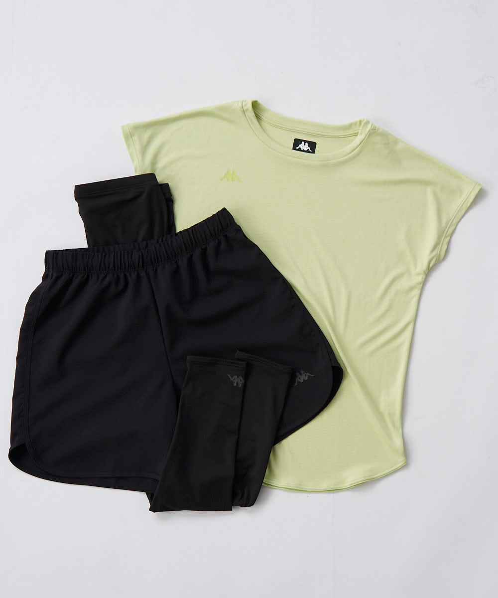 レディース フィットネス3点セット Tシャツ＋STパンツ＋レギンス