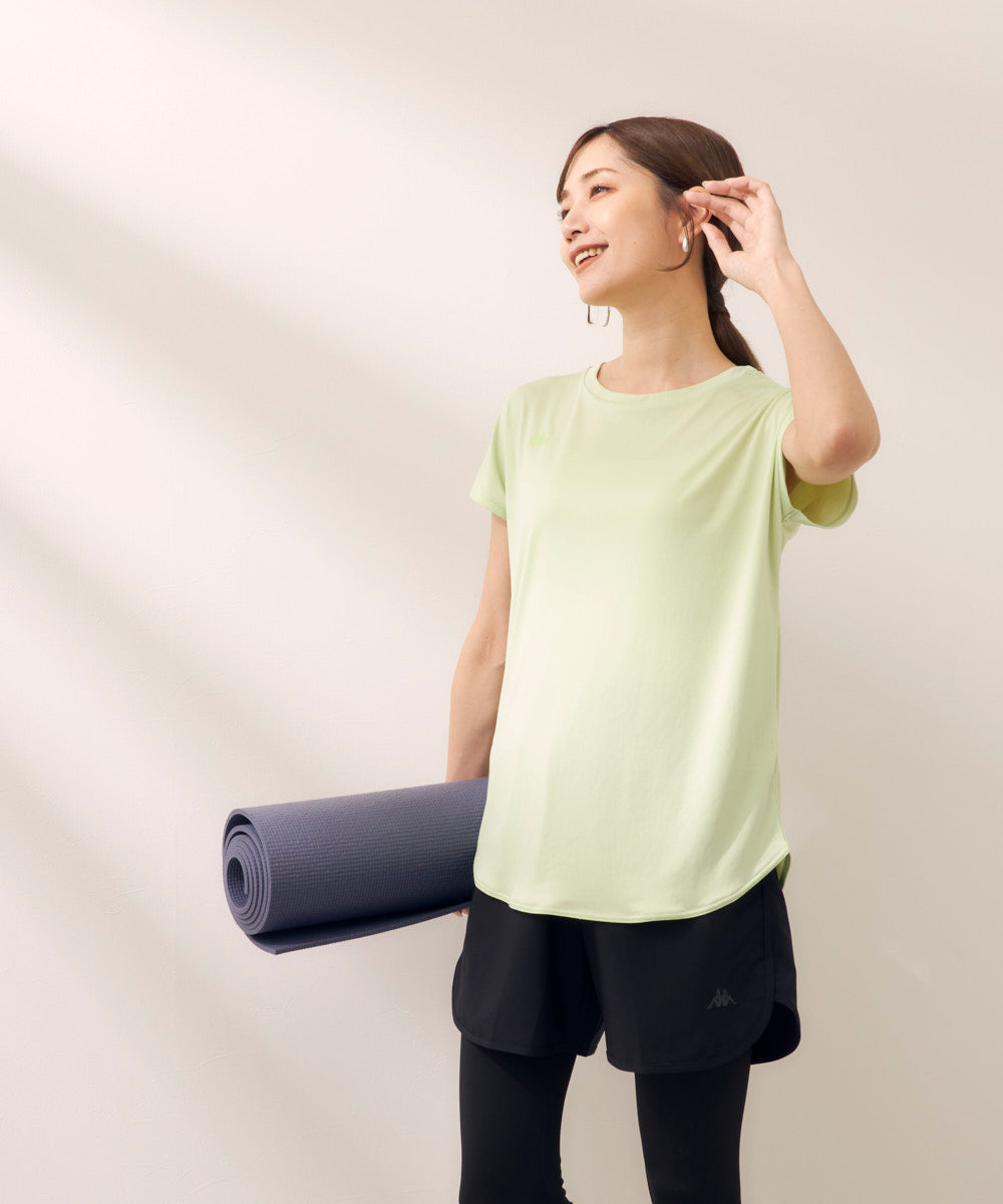 カッパ３点セットトレーニングウェア レディース フィットネス3点セット Tシャツ＋STパンツ＋レギンス